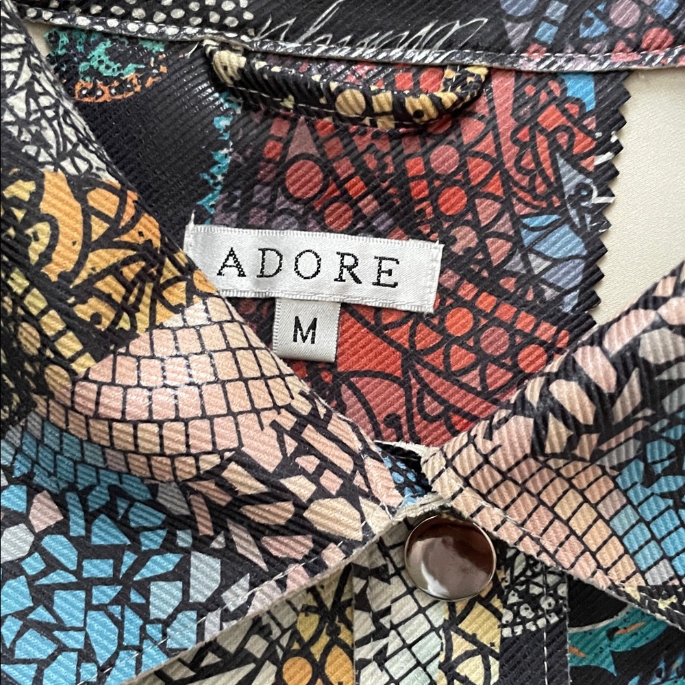 Adore Artistic Patterned Jean Jacket - image 4